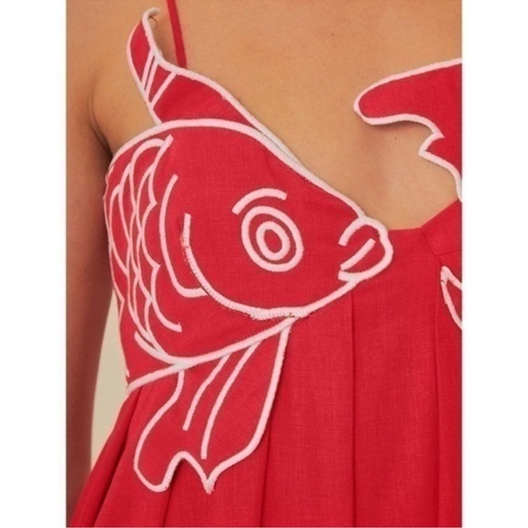Commense Embroidered Fish Semi-Sheer Cami Dress - Picture 12 of 14